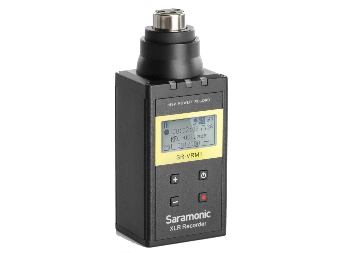 Saramonic SR-VRM1 gắn trực tiếp cho micro XLR, tối ưu cho ghi âm phỏng vấn hiện trường.