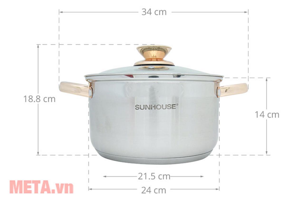 Đáy 5 lớp giúp nồi nóng đều, giữ nhiệt lâu và hạn chế cháy khét.
