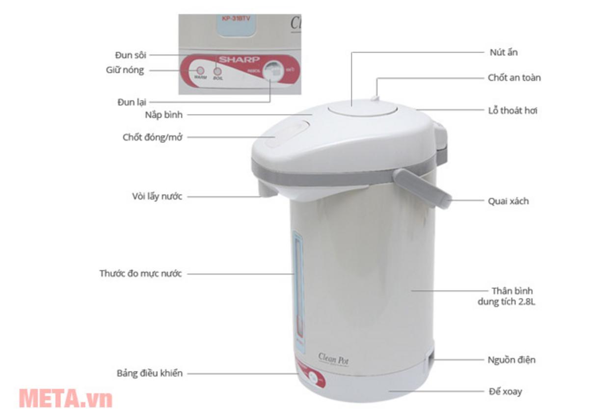Bơm tay có khóa giúp rót nước an toàn và chủ động hơn.