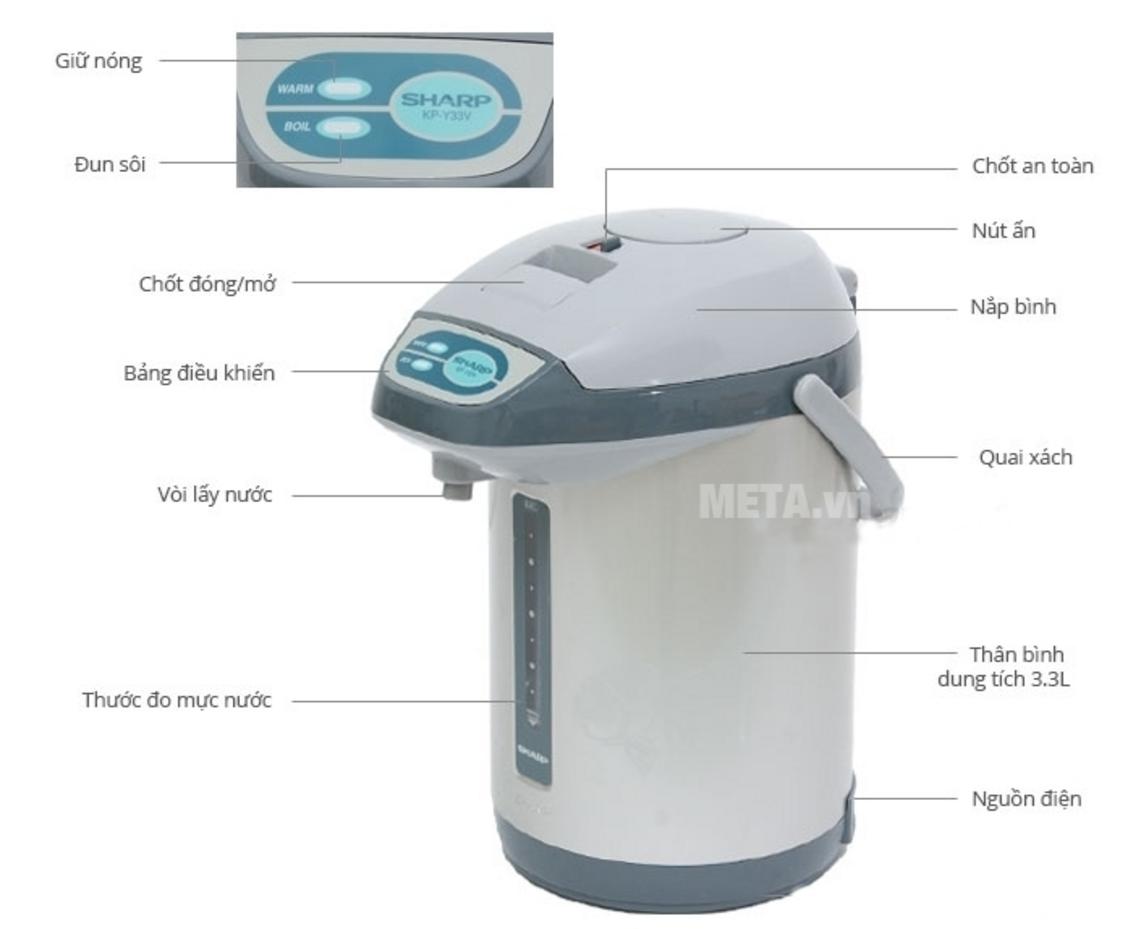 Công suất 700W giúp bình đun sôi và giữ nóng ổn định cho nhu cầu mỗi ngày.