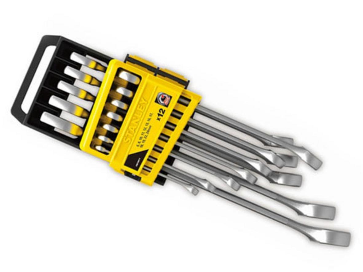 Cận cảnh đầu hở, đầu vòng và bề mặt thép CR-V của Stanley STMT78097-8.