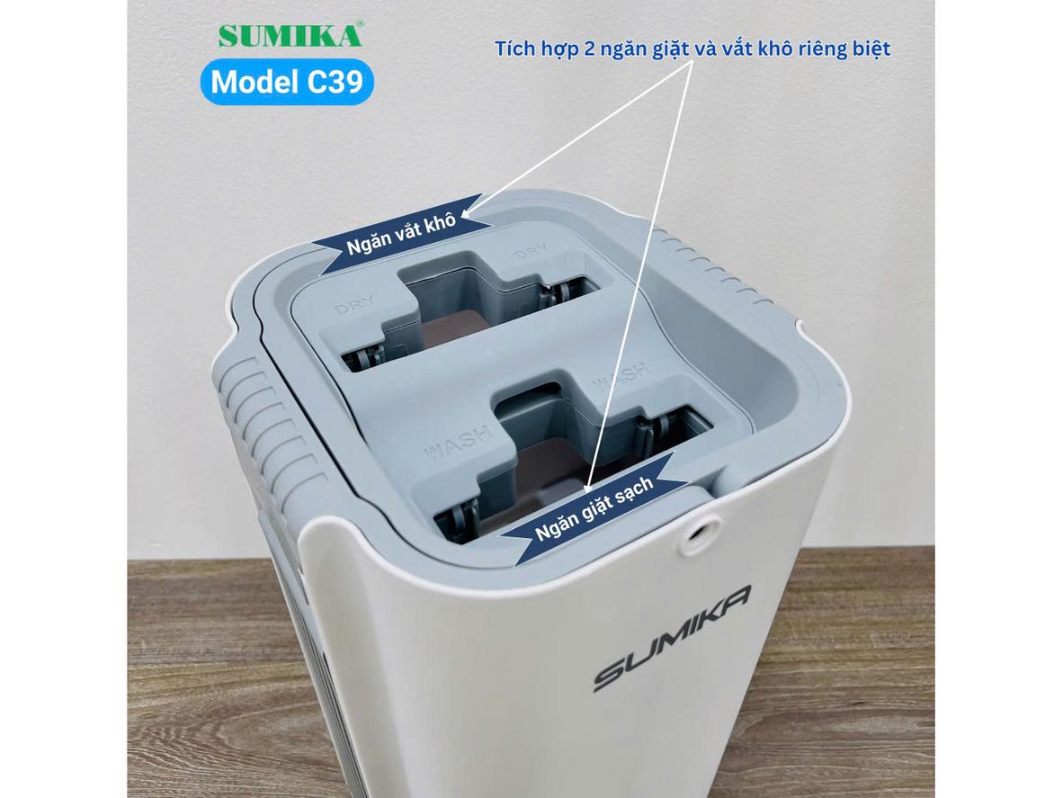Bông lau microfiber thấm hút tốt, phù hợp cho sàn gạch, đá và sàn gỗ công nghiệp.