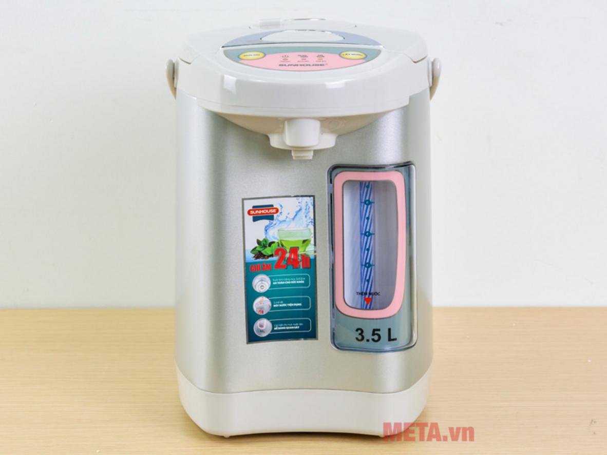 Dung tích 3,5 lít phù hợp nhu cầu dùng nước nóng thường xuyên trong gia đình 3-4 người.