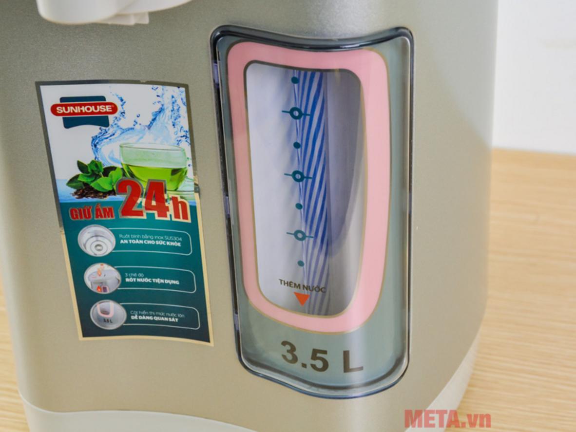 Mức giữ ấm khoảng 90°C giúp luôn có nước nóng sẵn để sử dụng.