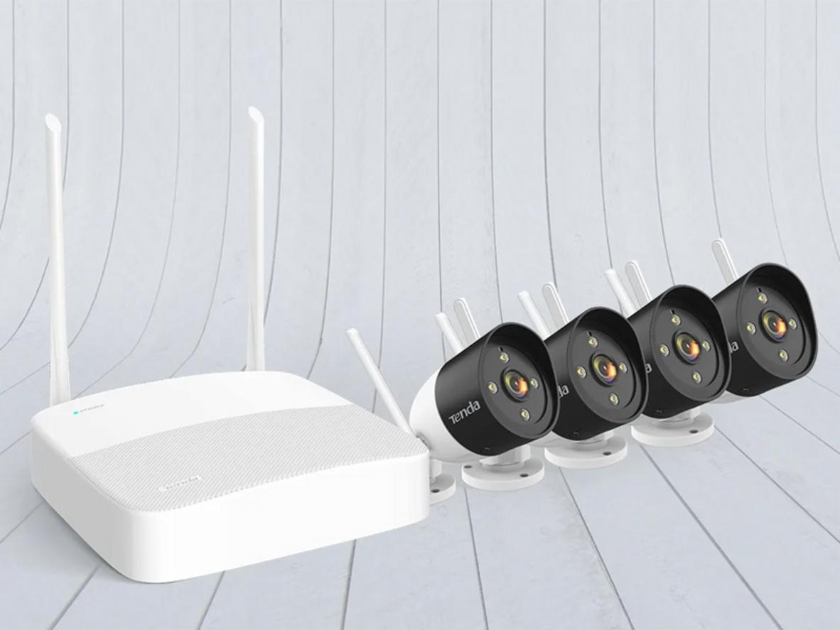 Đầu ghi Wi‑Fi và 4 camera IP 3MP giúp hệ thống gọn hơn, dễ lắp hơn.