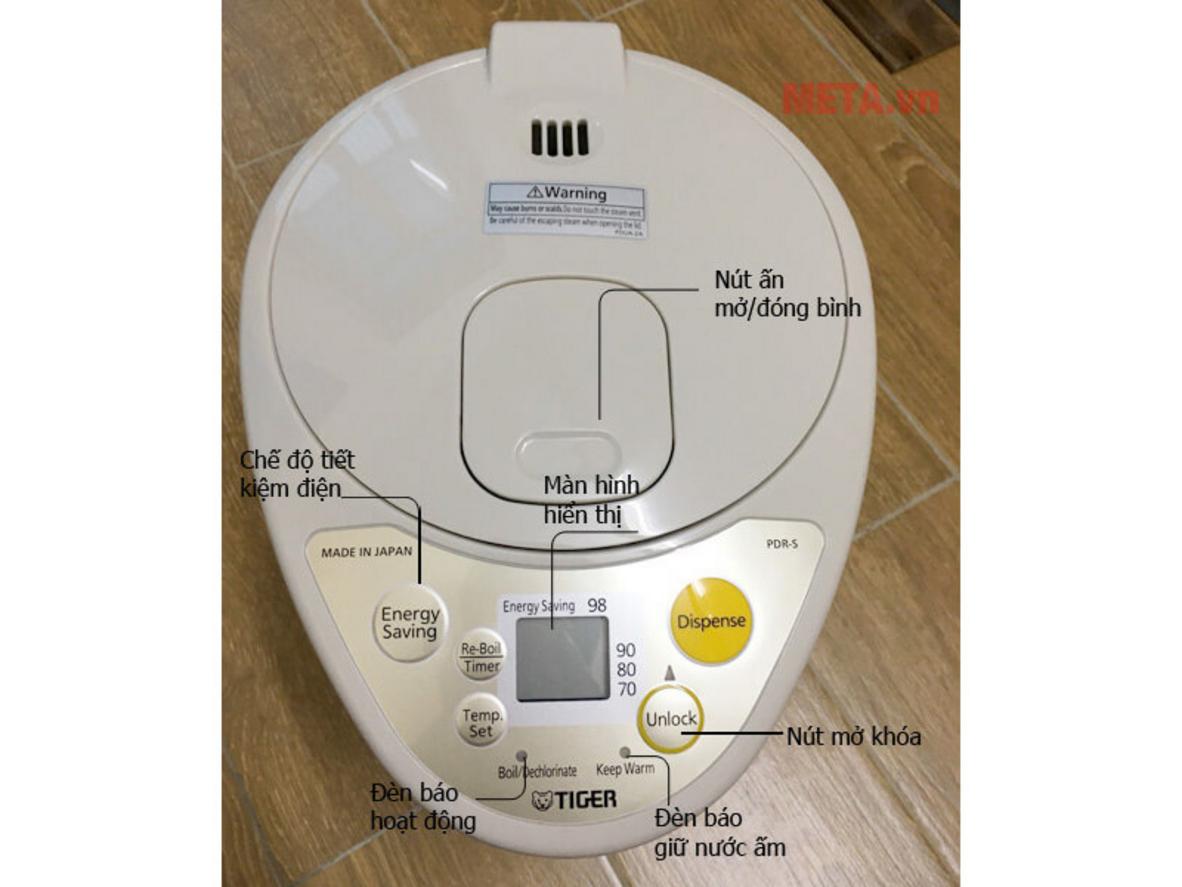4 mức nhiệt giúp Tiger PDR-S30W dùng linh hoạt cho nhiều nhu cầu.