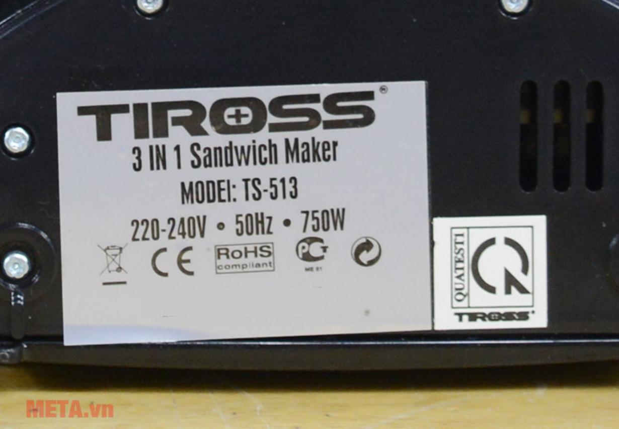 Công suất 750W giúp làm nóng và nướng nhanh cho bữa sáng tiện lợi.