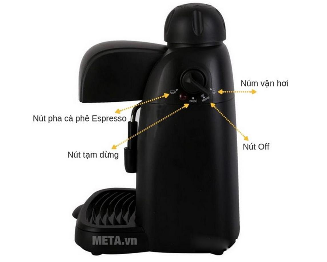 Công suất 800W và áp suất 4 bar đáp ứng tốt nhu cầu pha cà phê tại nhà.