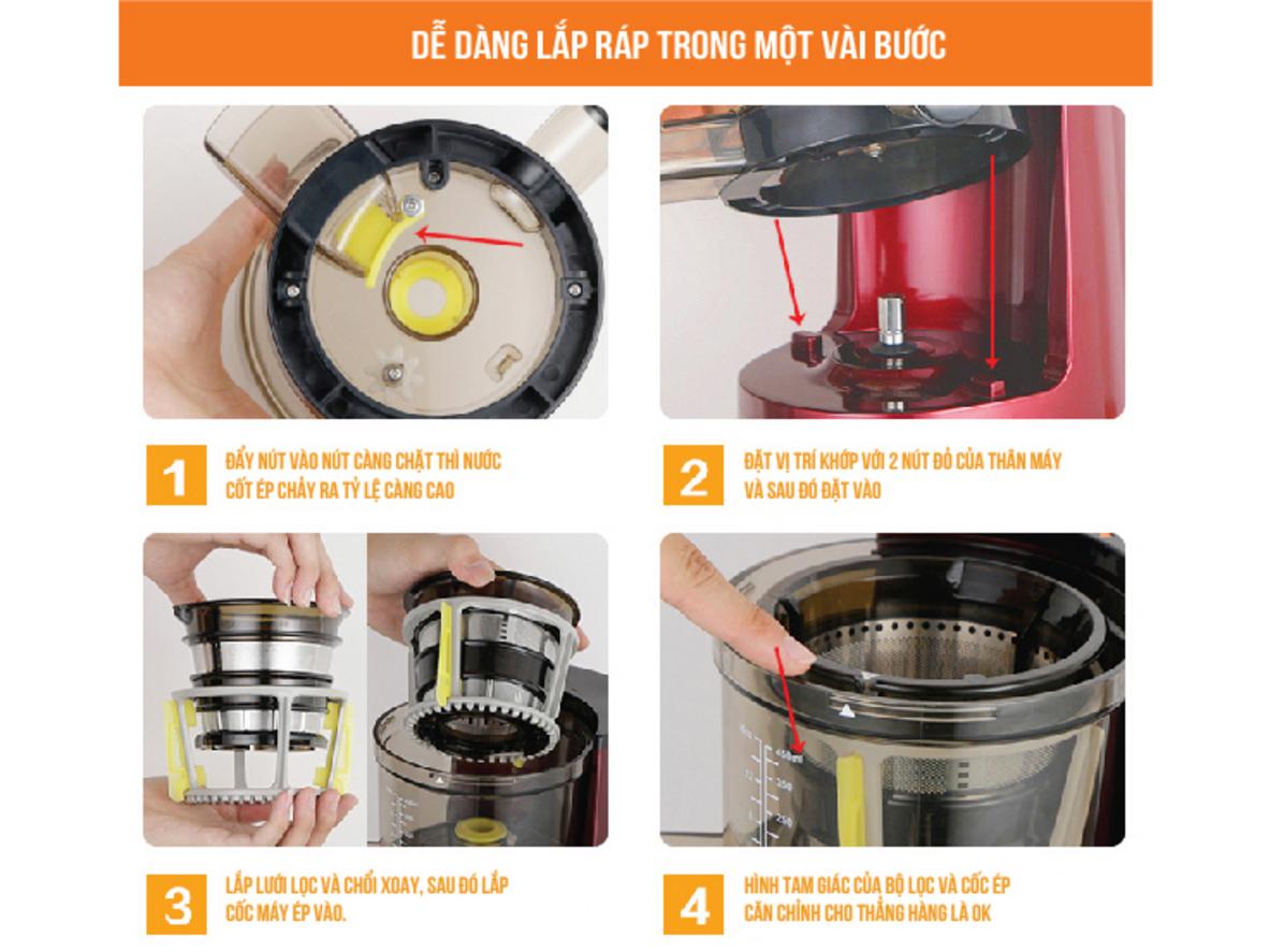 Tốc độ 35 vòng/phút giúp giữ trọn vị ngon tự nhiên.