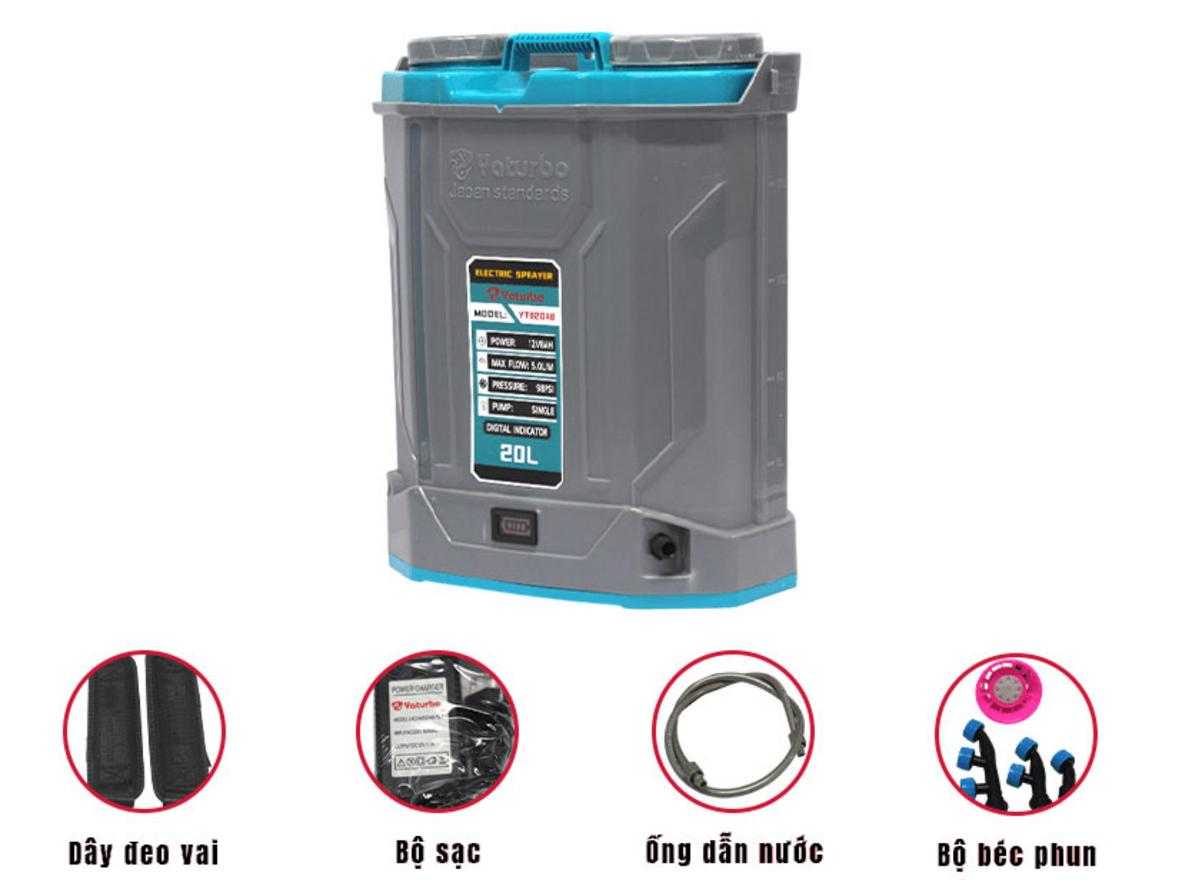 YTB20A8 phù hợp nhiều nhu cầu phun và vệ sinh hằng ngày.
