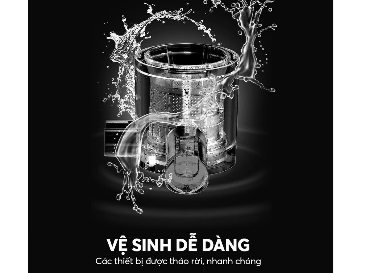 Vỏ inox và cối nhựa cao cấp không BPA tạo độ bền và an toàn