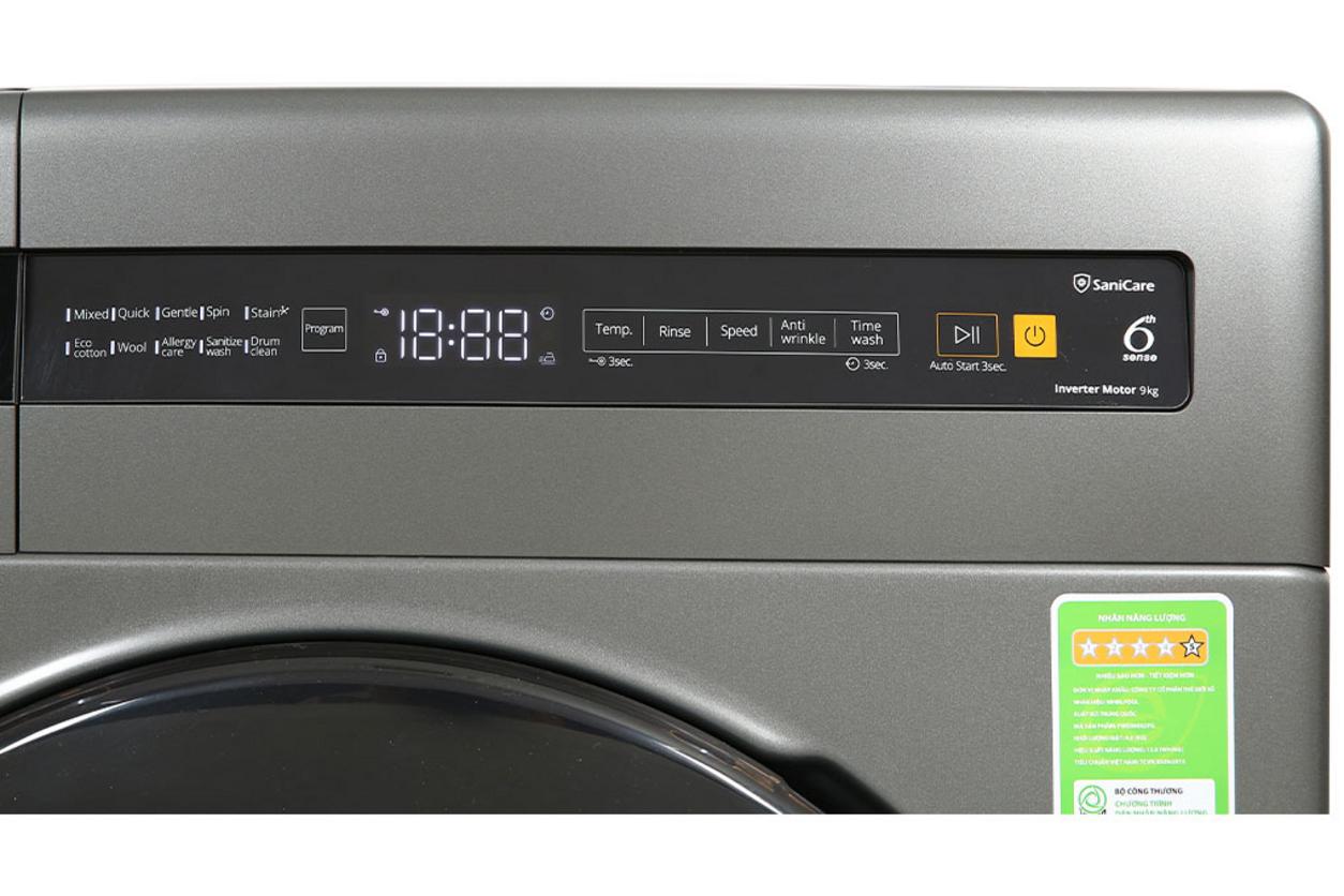 Dung tích 9kg phù hợp gia đình 3–5 người.