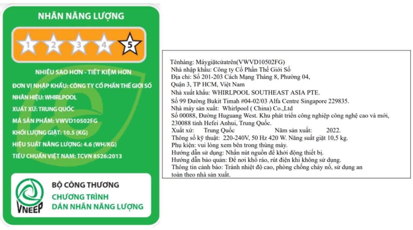 6th SENSE tự điều chỉnh nước và chuyển động giặt theo tải đồ.