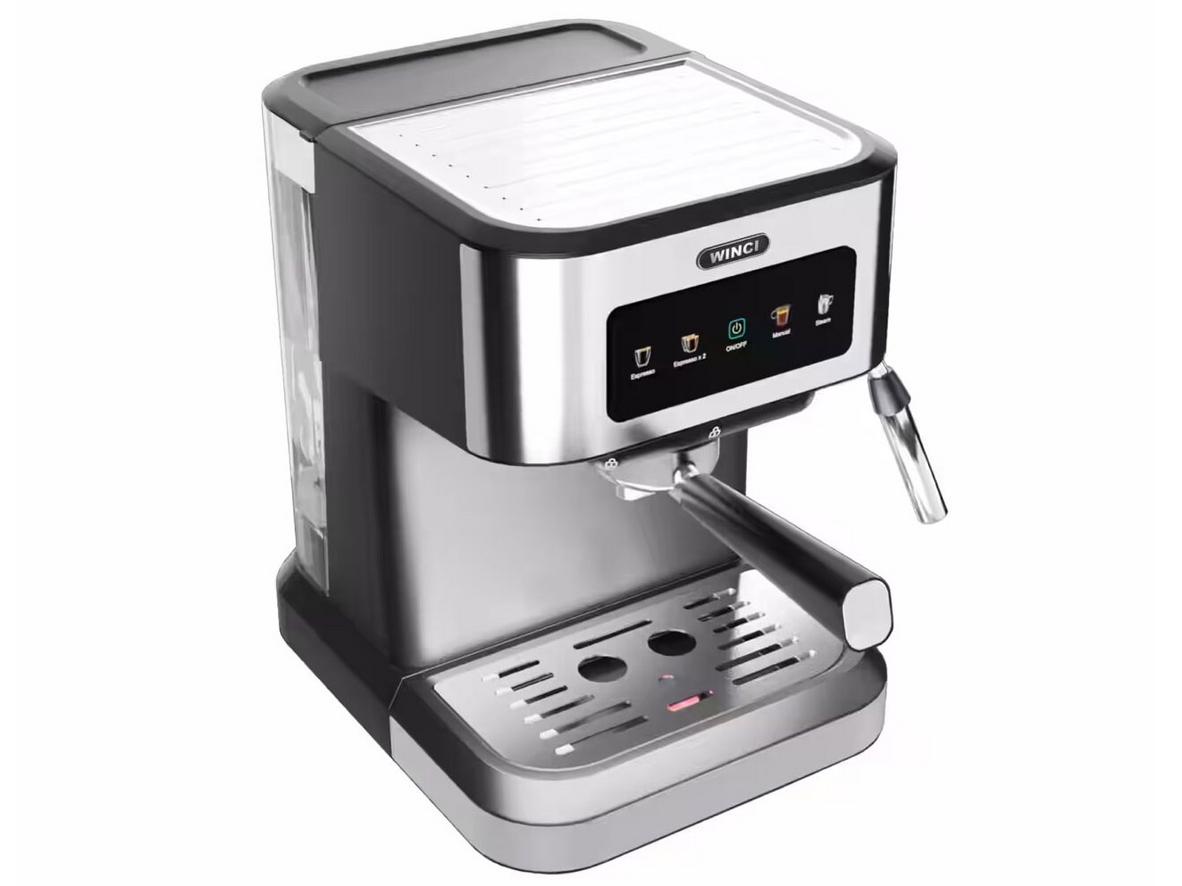 Bảng điều khiển cảm ứng giúp chọn chế độ pha 1 ly, 2 ly và đánh sữa dễ dàng.
