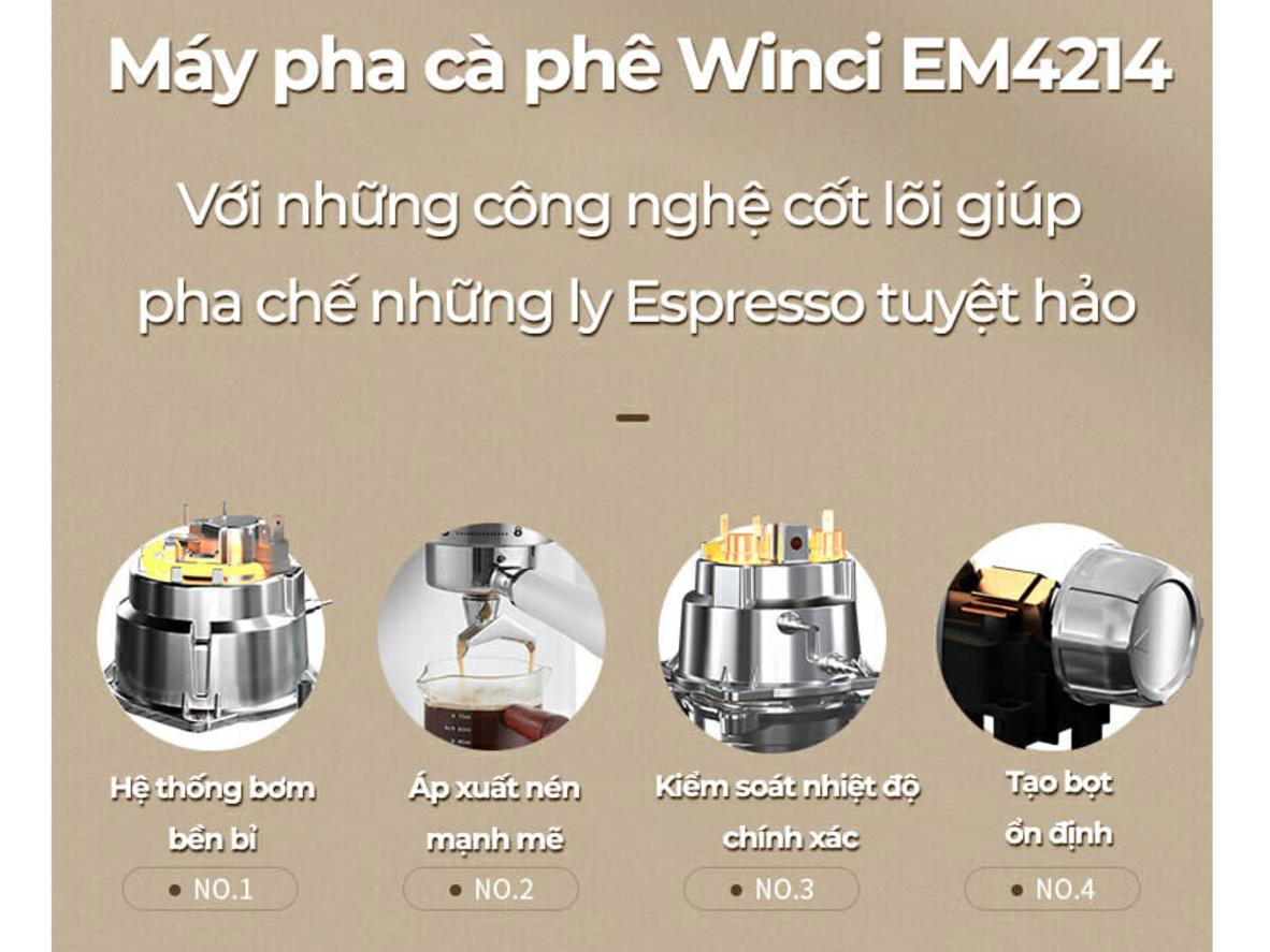 Thân máy Inox mang lại độ bền và tính thẩm mỹ cao.