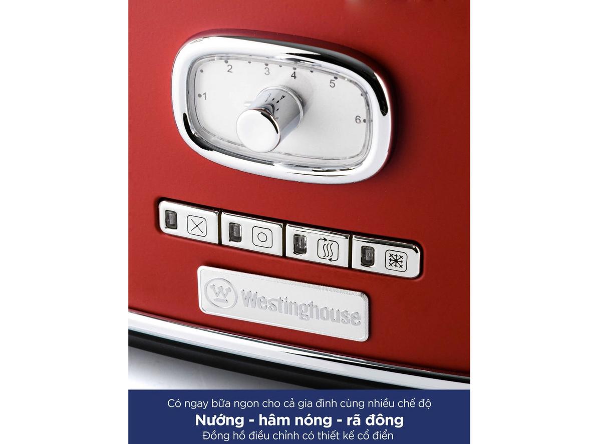 4 khe nướng giúp chuẩn bị bữa sáng nhanh và thuận tiện cho nhiều người.