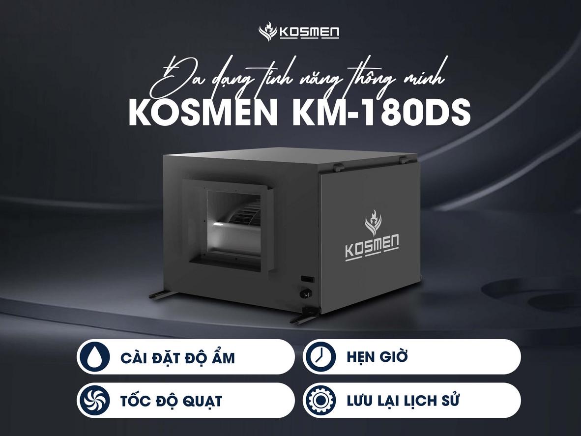Lưu lượng gió 2.000 m3/giờ giúp không khí khô phân bổ nhanh và đều.