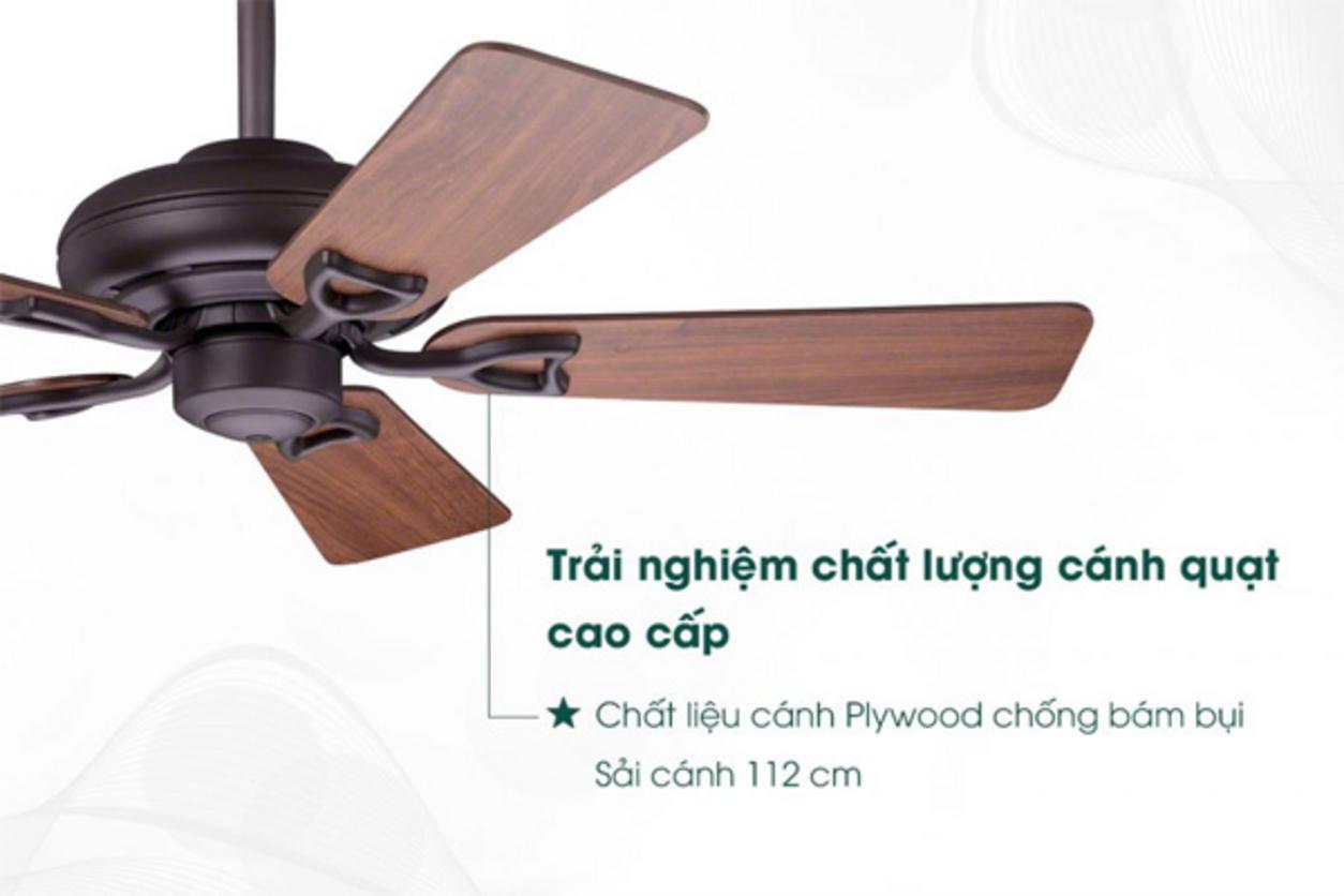 Lưu lượng gió 6155 CFM giúp Hunter Seville II 24039 làm mát hiệu quả cho phòng 10–15 m².