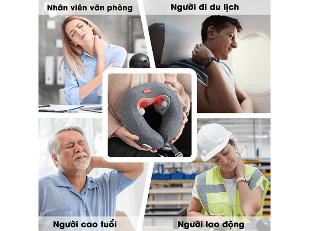 Thiết kế chữ U công thái học giúp gối ôm cổ ổn định và thoải mái hơn.