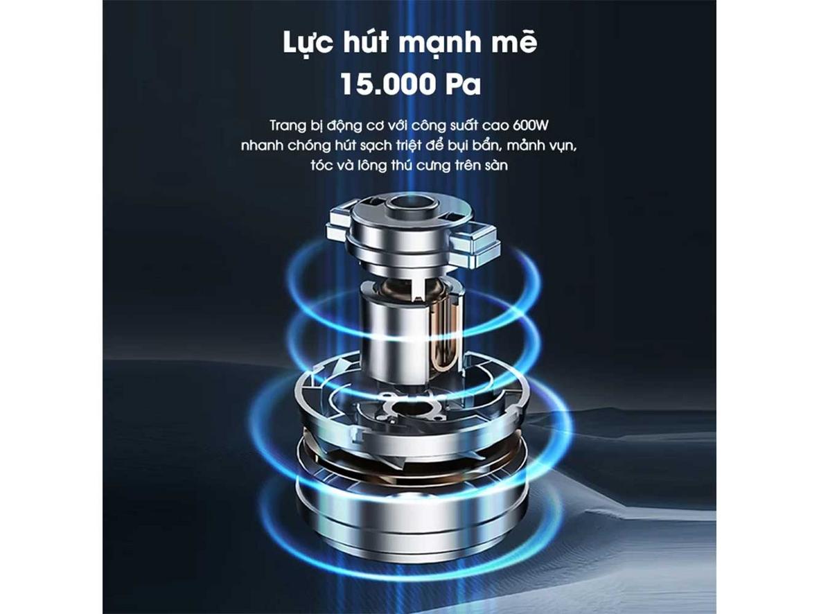 Bộ lọc HEPA giúp Aqua AQS-CCX600 giữ bụi mịn tốt hơn cho nhu cầu dọn hằng ngày.