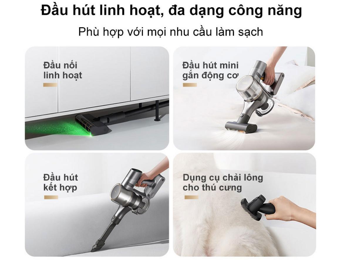 AquaCycle™ cho phép hút bụi và lau ướt trong một thiết bị, giảm thao tác dọn dẹp.