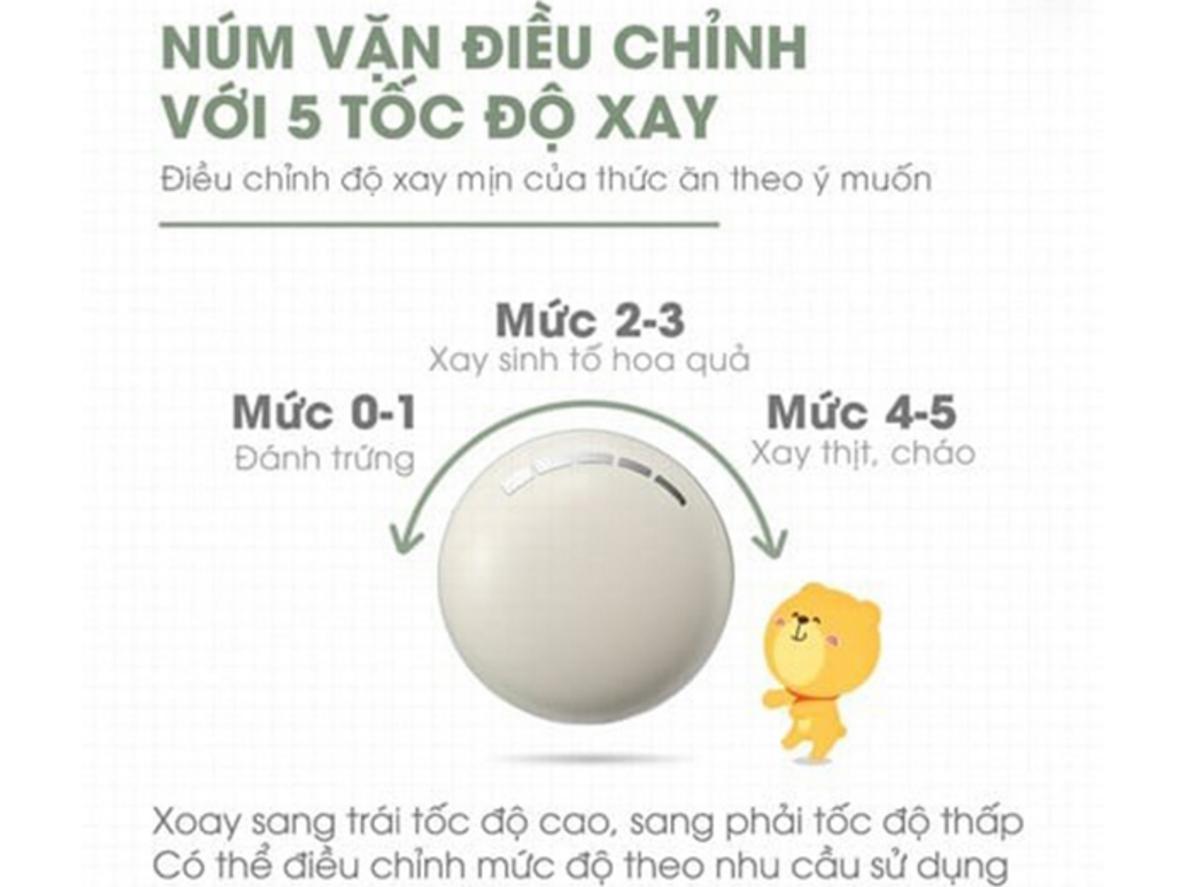 Cối sinh tố 400mL phù hợp khẩu phần nhỏ đến vừa, tiện cho bếp gia đình.