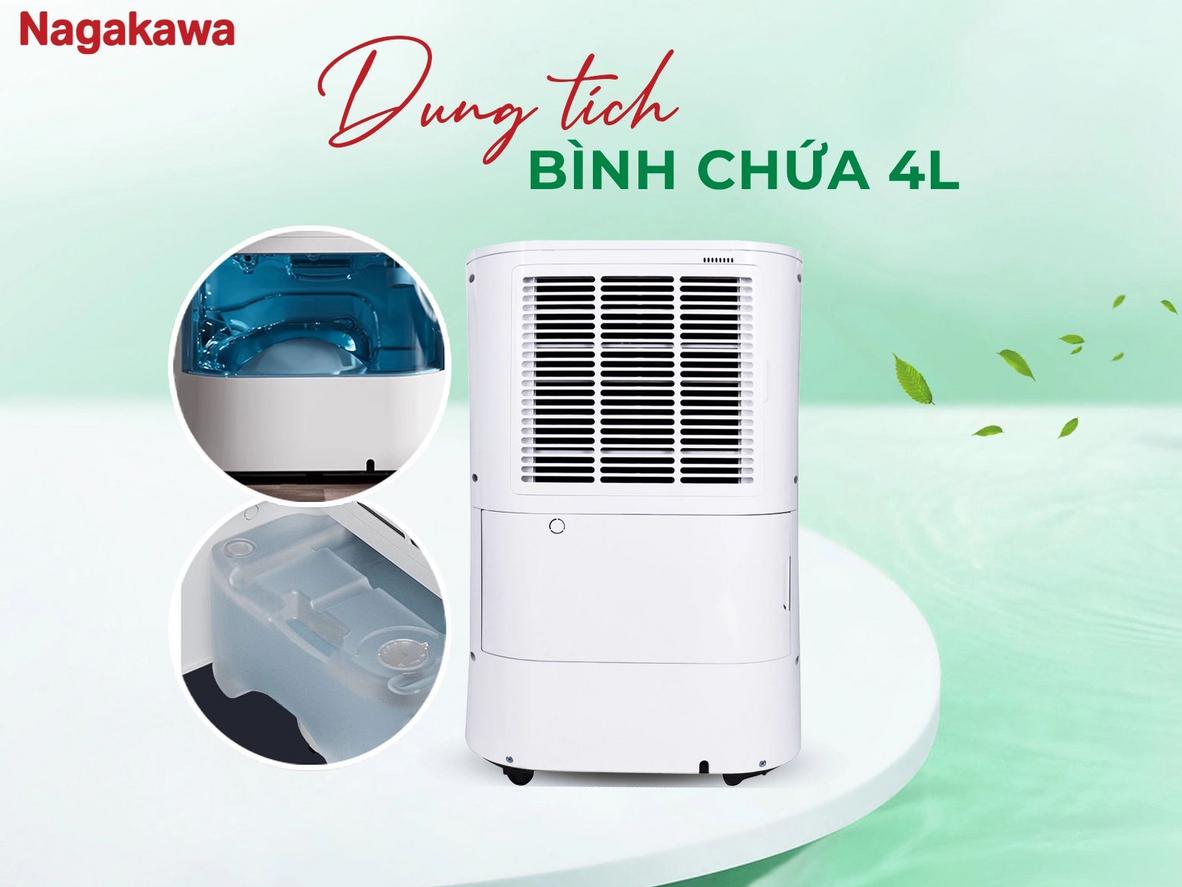 Bình chứa 4 lít hỗ trợ vận hành dài giờ, tiện đổ xả.