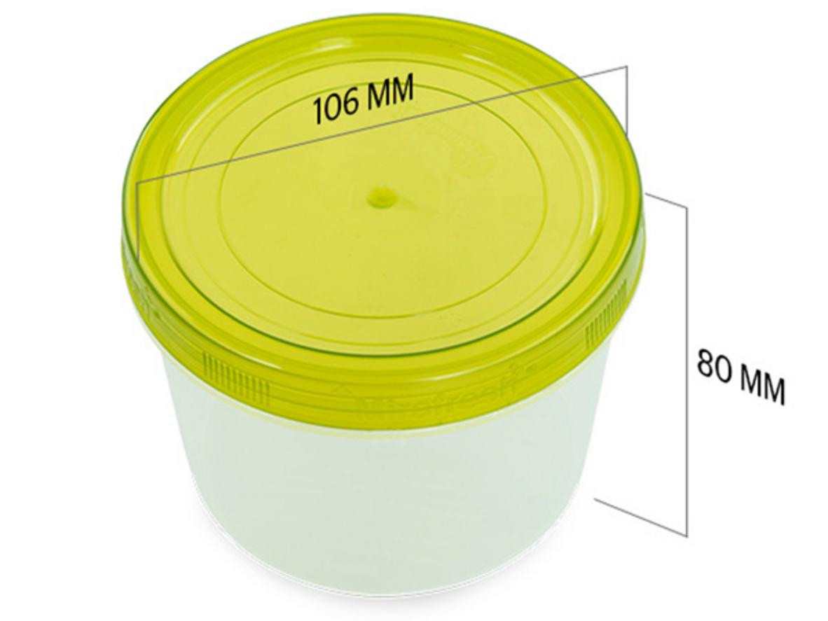 Dung tích 400ml và kích thước 106 x 106 x 80 mm giúp BioZone 400ml dễ xếp chồng.