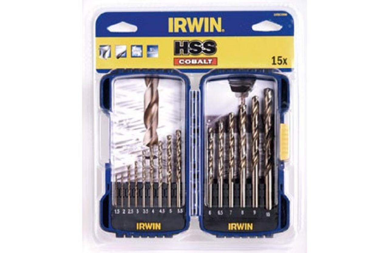 Bộ 15 mũi khoan từ 1.5 mm đến 10.0 mm đáp ứng nhiều nhu cầu khoan kim loại.