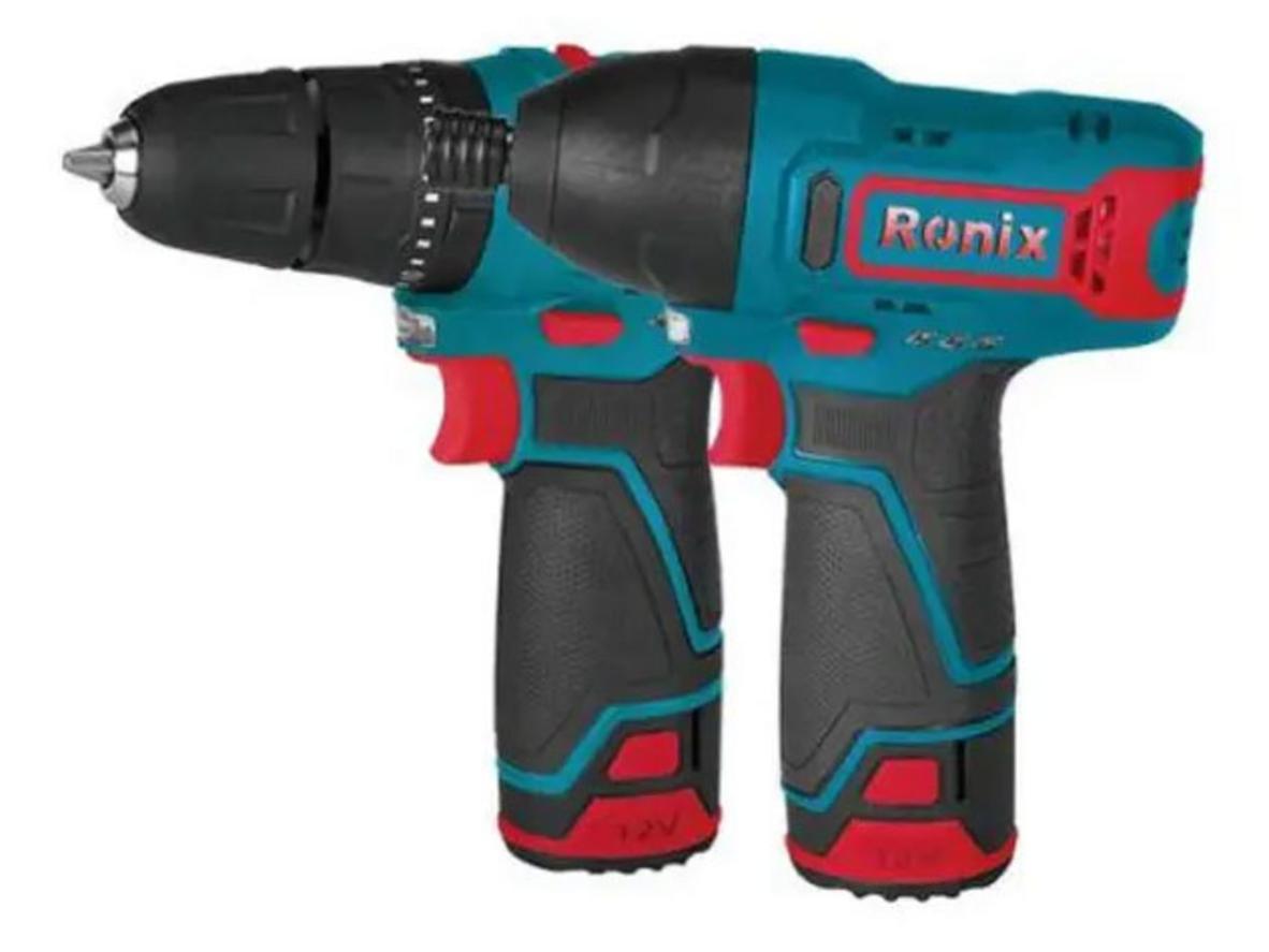 Ronix 8105K: bộ khoan pin 12V gọn nhẹ, gồm máy khoan 8101K và máy siết vít 8104K.