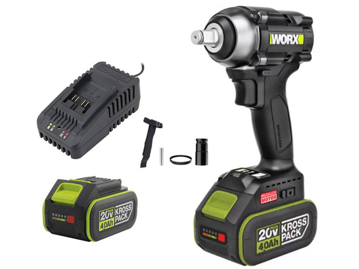 Bộ máy siết bu lông dùng pin 20V Worx WE272 (2 pin 4.0Ah, sạc)