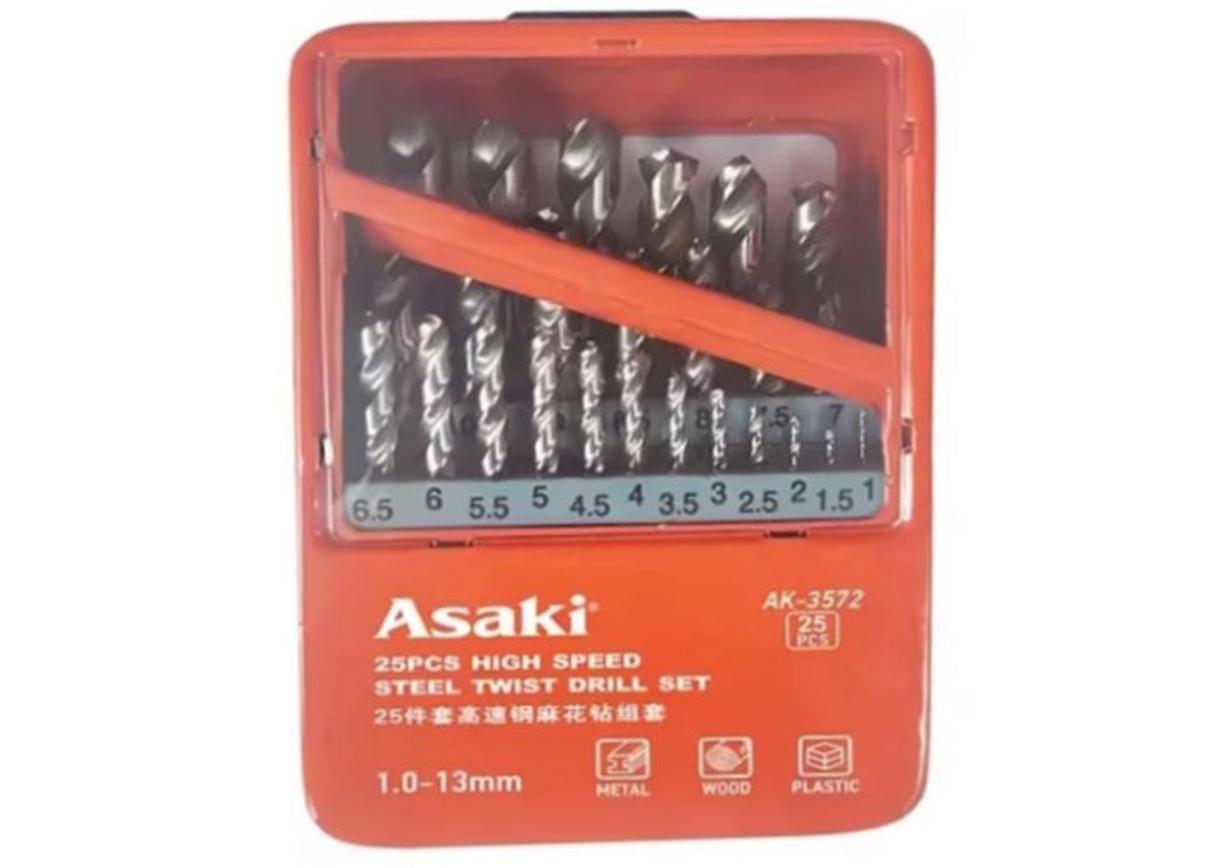 Bộ mũi khoan inox sắt Asaki AK-3572