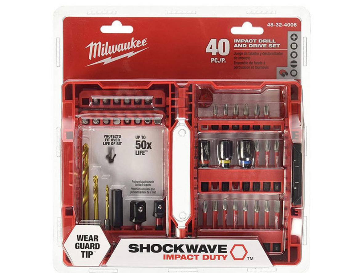 Bộ mũi khoan và vặn vít đa năng Milwaukee 48-32-4006 gồm 40 chi tiết, tối ưu cho công việc lắp đặt và sửa chữa.