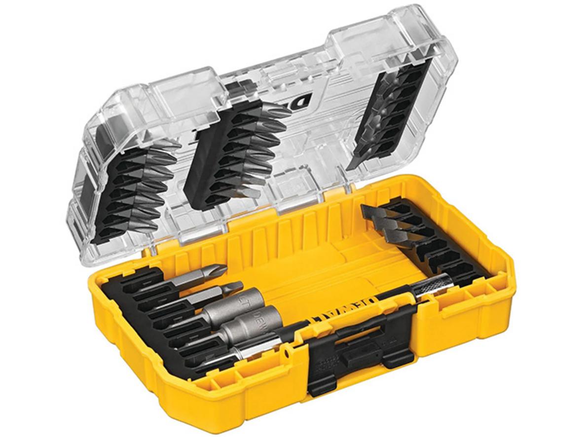 DW2162 có 29 chi tiết đa đầu, hộp ToughCase+ và trục thép CR-V cho công việc bắt vít liên tục.