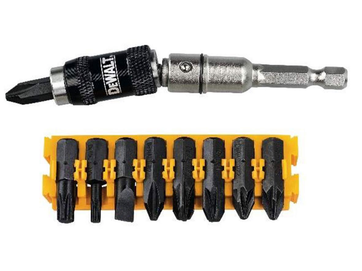 Bộ mũi vít đầu xoắn 10 chi tiết DeWalt DT70518T-QZ gọn nhẹ, phù hợp thao tác ở góc hẹp.