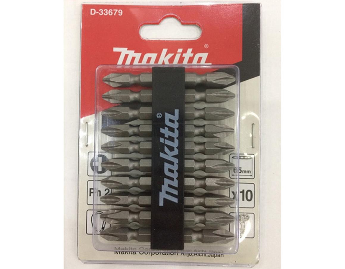 Bộ mũi vít 10 chi tiết Makita D-33679 chính hãng, chuẩn PH2 65mm.