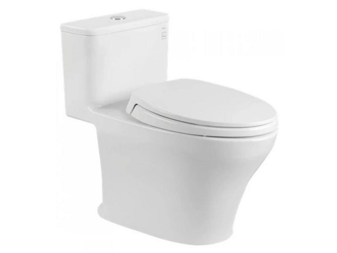 Bồn cầu 1 khối TOTO MS857DT2 nắp TC393VS với thiết kế thân kín sang trọng, dễ vệ sinh.