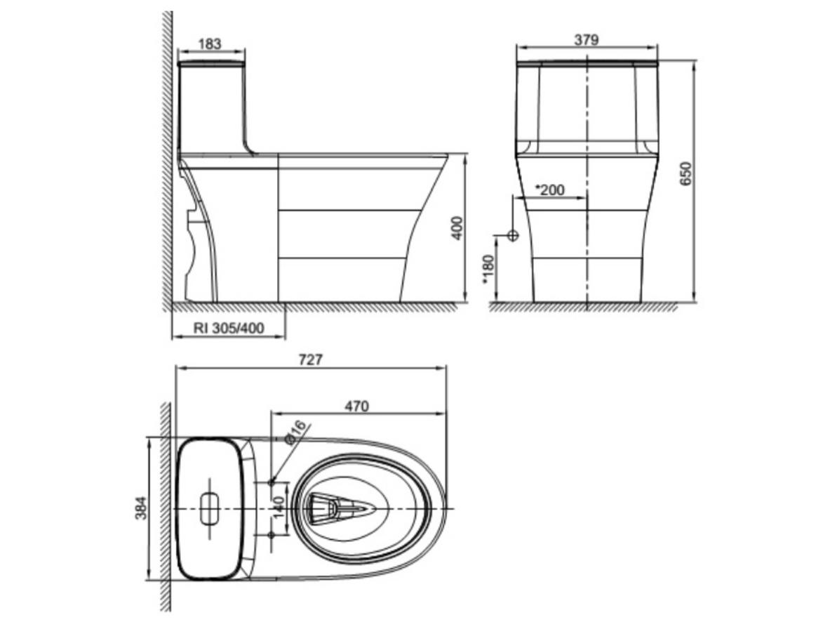 Chi tiết thiết kế 1 khối, nắp WP-C119S và bề mặt men sứ của WP-1880.