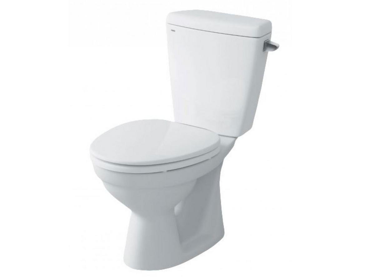 Bồn cầu Inax 2 khối C-117VAN/BW1 nhỏ gọn, nắp êm, phù hợp phòng tắm gia đình.