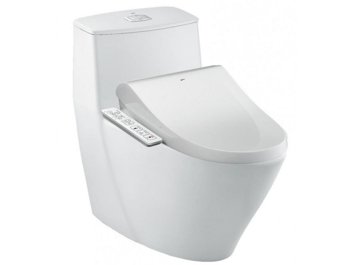 Bồn cầu nắp điện tử INAX AC-919R/CW-H18VN cho phòng tắm hiện đại, sạch và tiện nghi.