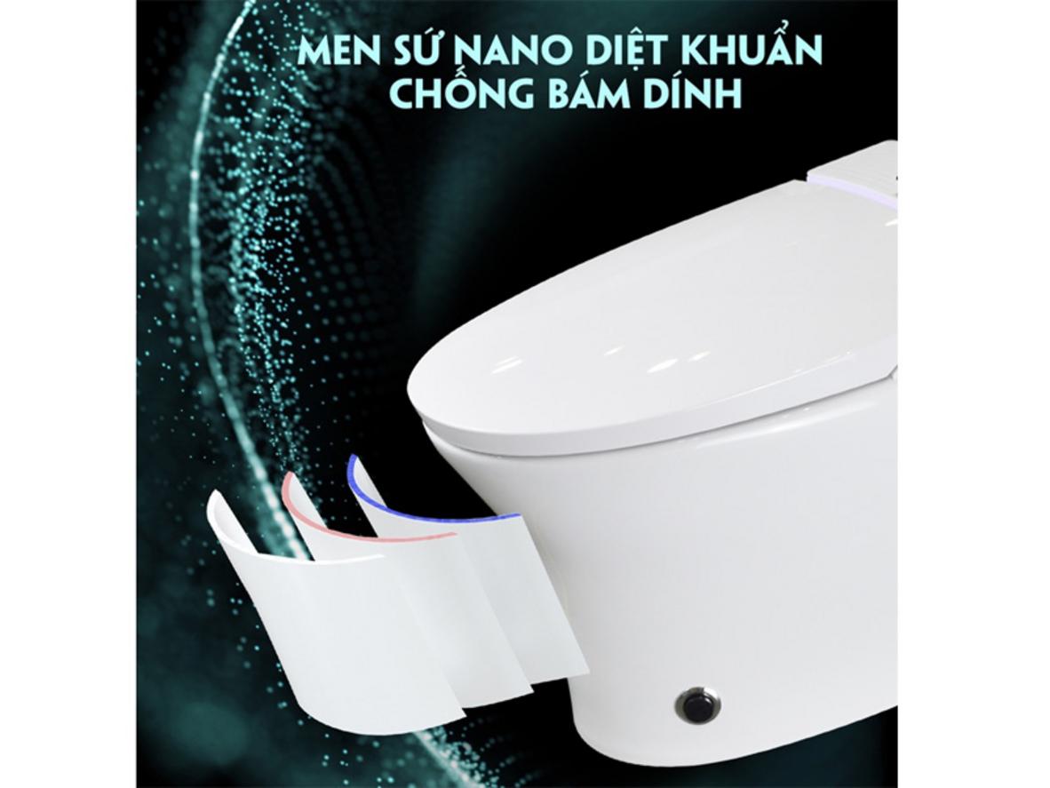 Bồn cầu thông minh Hiwin MT-666 với thiết kế 1 khối sang trọng, phù hợp phòng tắm hiện đại.