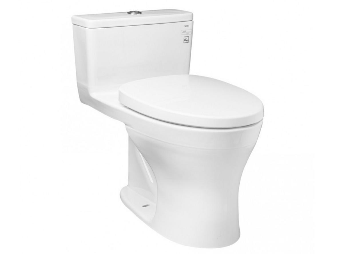 Bồn cầu TOTO MS855DT3 1 khối, xả nhấn êm và sang trọng cho phòng tắm hiện đại.