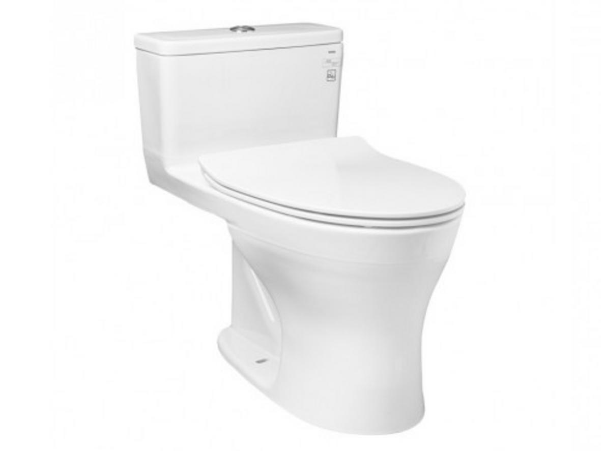 Bồn cầu 1 khối TOTO MS855DT8 nắp đóng êm, thiết kế liền khối sang trọng và dễ vệ sinh.