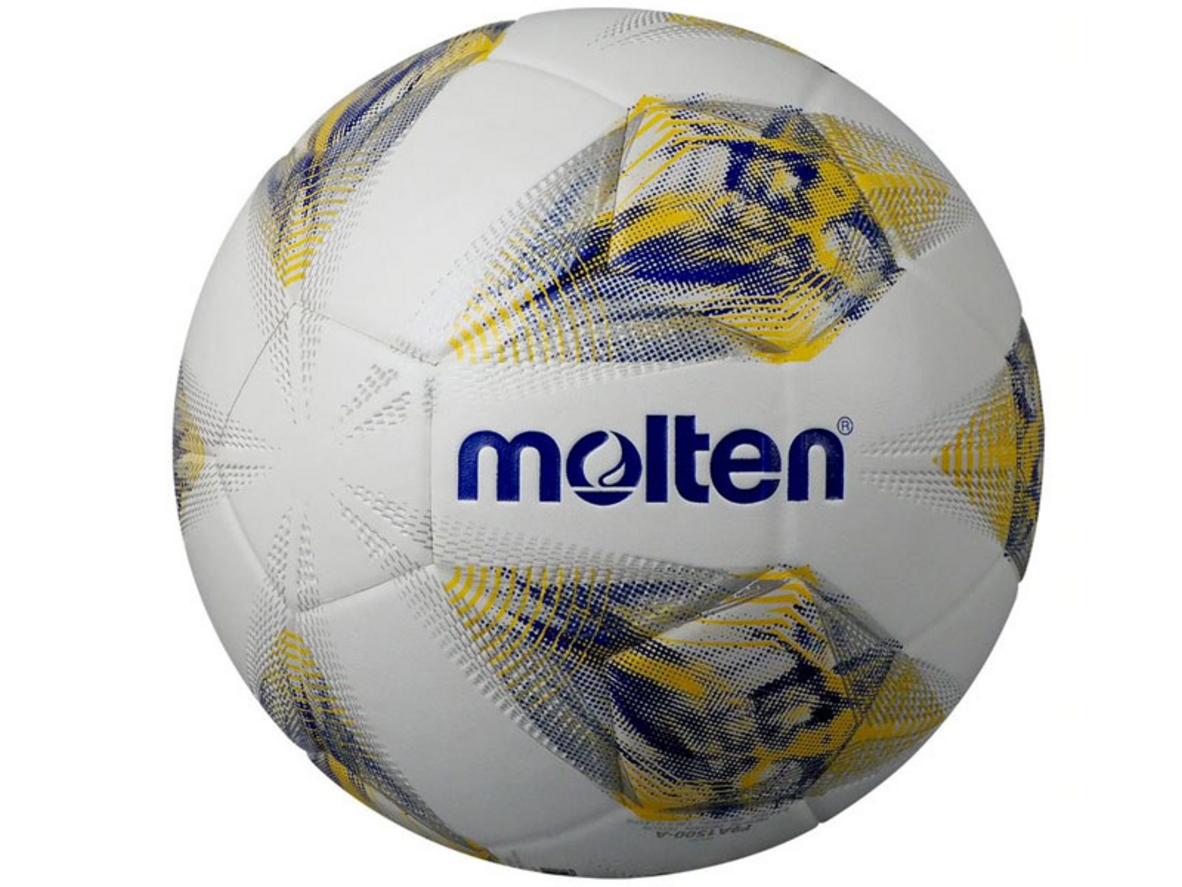 Bóng đá futsal Molten F9A1500-A cho sân trong nhà, dễ kiểm soát trong không gian hẹp.