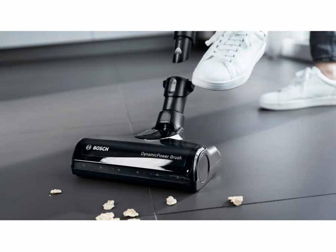 Đèn LED trên đầu hút giúp phát hiện bụi ở góc tối.