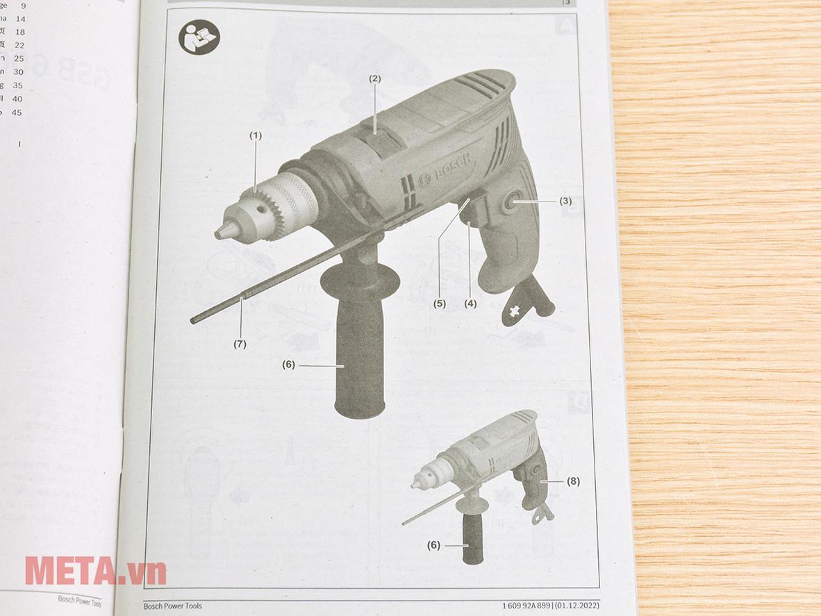 Bosch GSB 600 bảo hành chính hãng