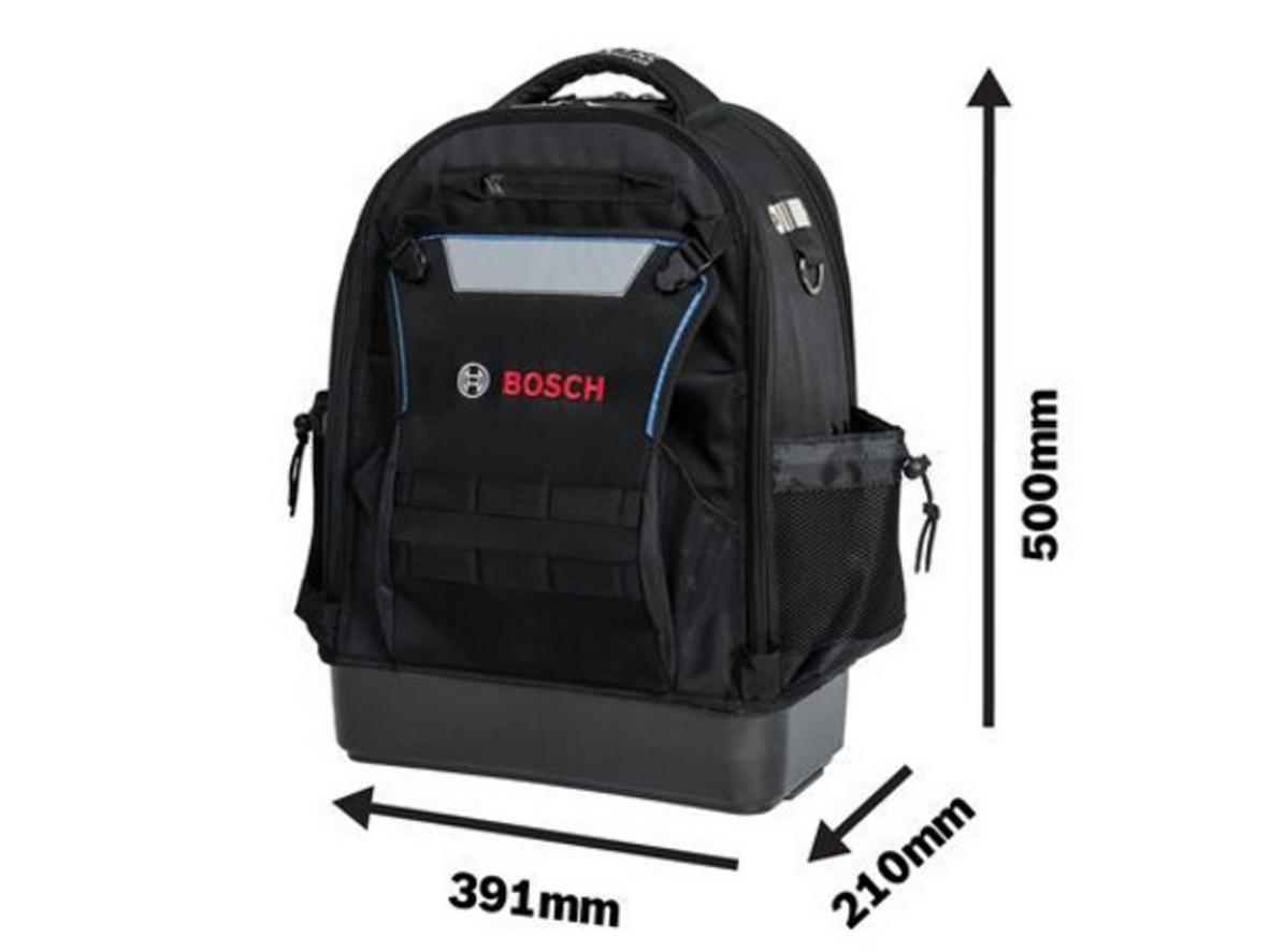 Hai ngăn chính giúp Bosch L-BOXX Contractor Backpack sắp xếp đồ nghề khoa học hơn.