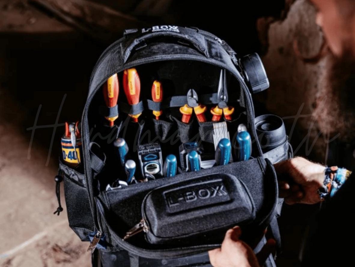 Tải trọng 20kg giúp Bosch L-BOXX Contractor Backpack đáp ứng ca làm việc dài.