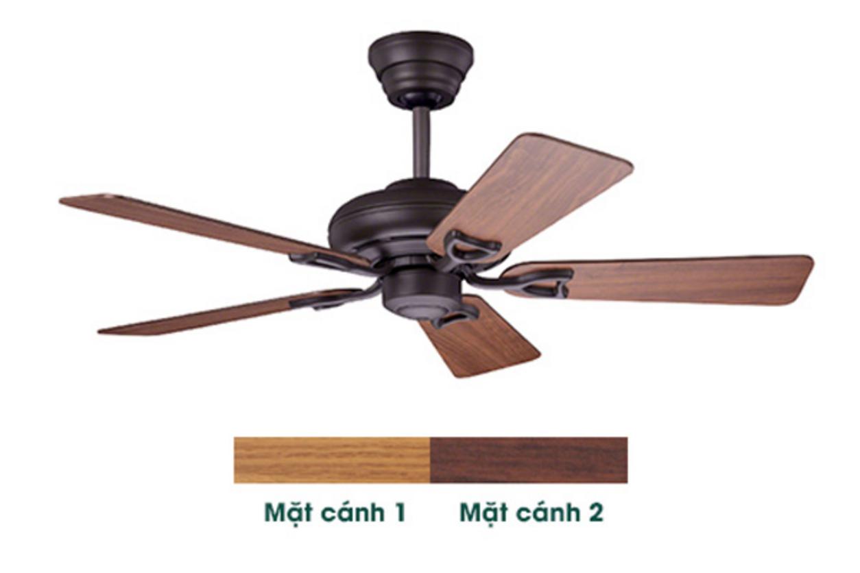 Cánh gỗ Plywood 2 mặt mang lại độ bền và vẻ đẹp cổ điển cho Hunter Seville II 24039.
