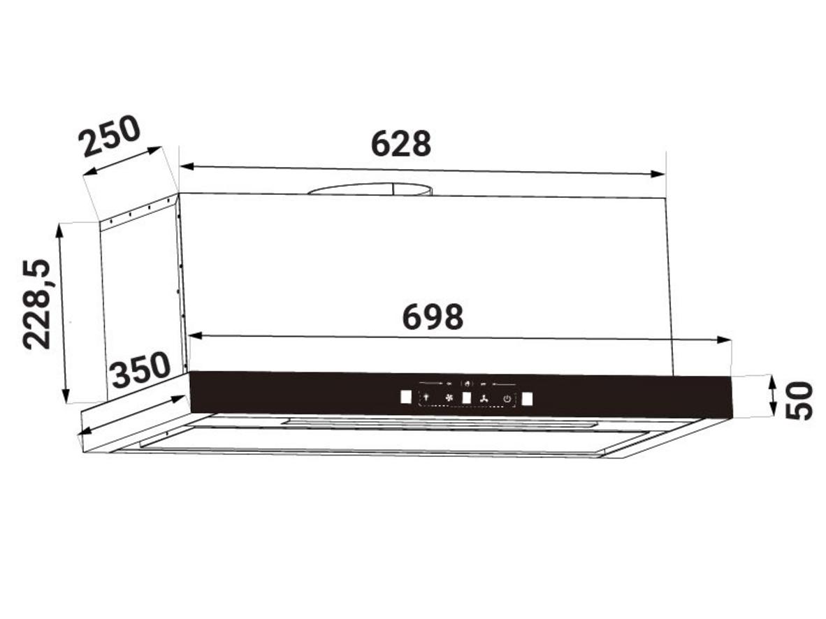 Công suất hút 1.000 m3/giờ giúp máy xử lý mùi nhanh trong bếp gia đình.